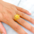 Attractive Mesh Flower 22K Gold Ring