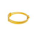 Distinctive Golden 22k Gold Bangle Bracelet 