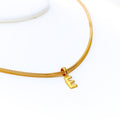 E - Vibrant 22k Gold Letter Pendant