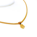 Fine Blooming 22k Gold Religious Pendant