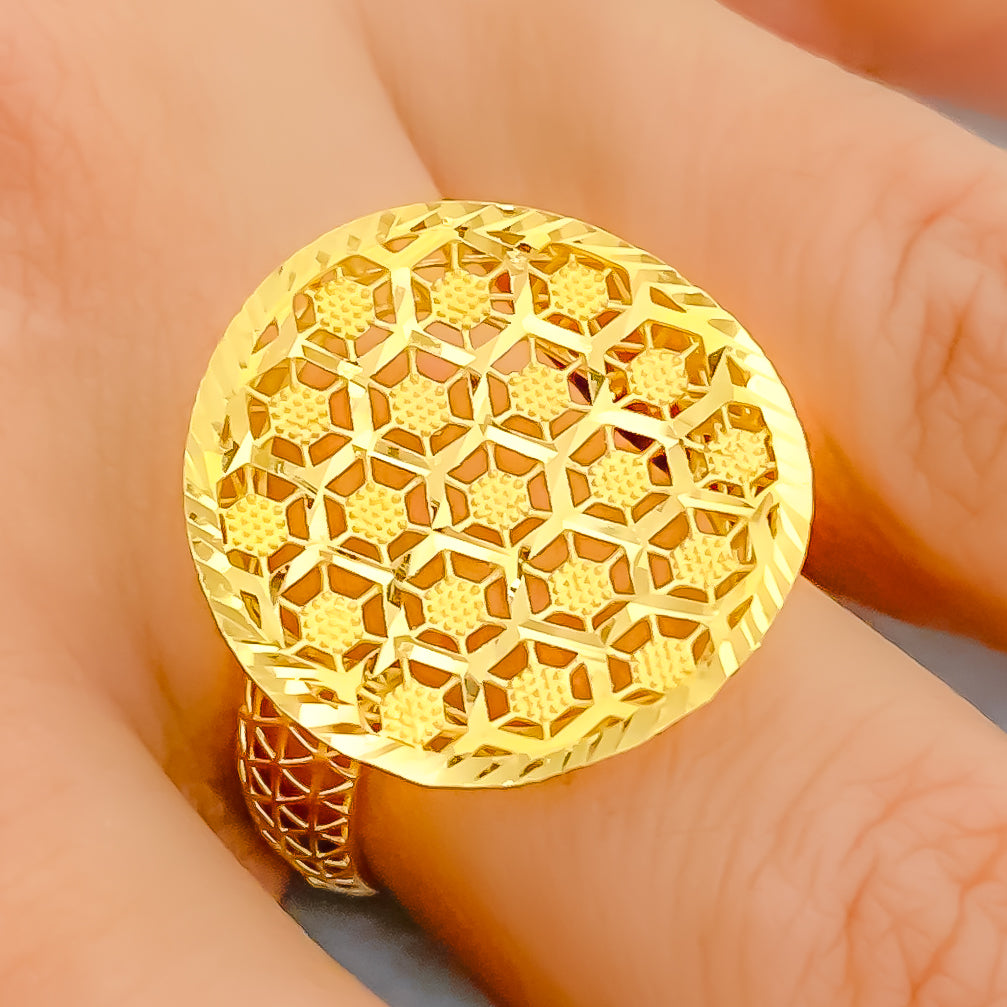 1 Gram Gold Forming Round with Diamond Artisanal Design Ring for Men - –  Soni Fashion®