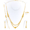 Regal Gleaming Two Lara 5-Piece 21k Gold Necklace Set 