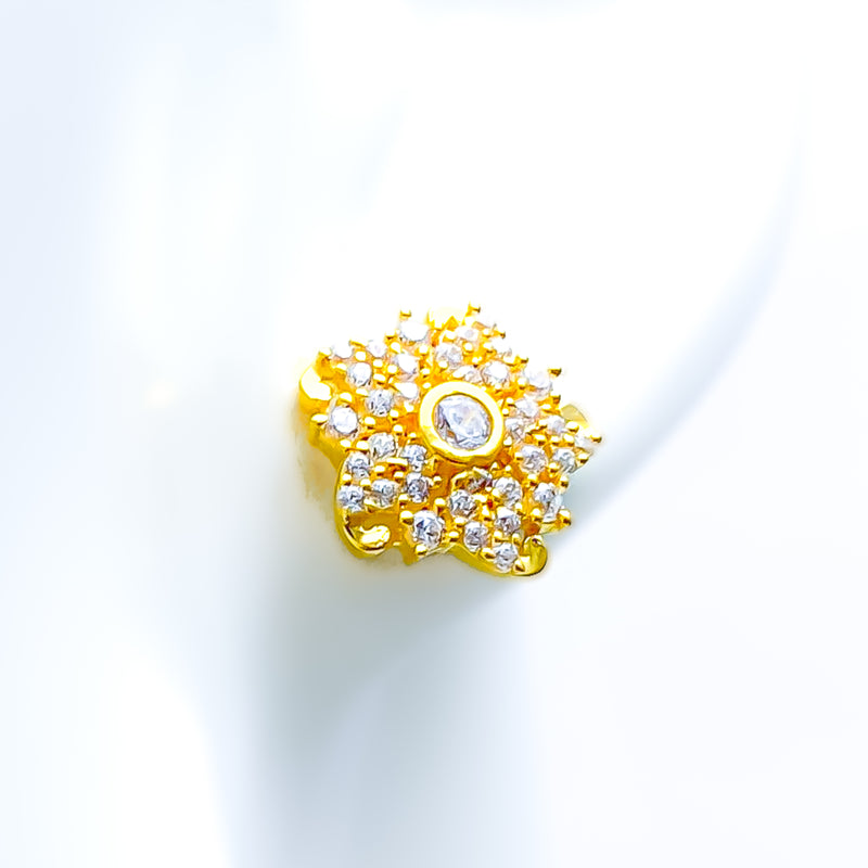 trendy-star-22k-gold-cz-earrings