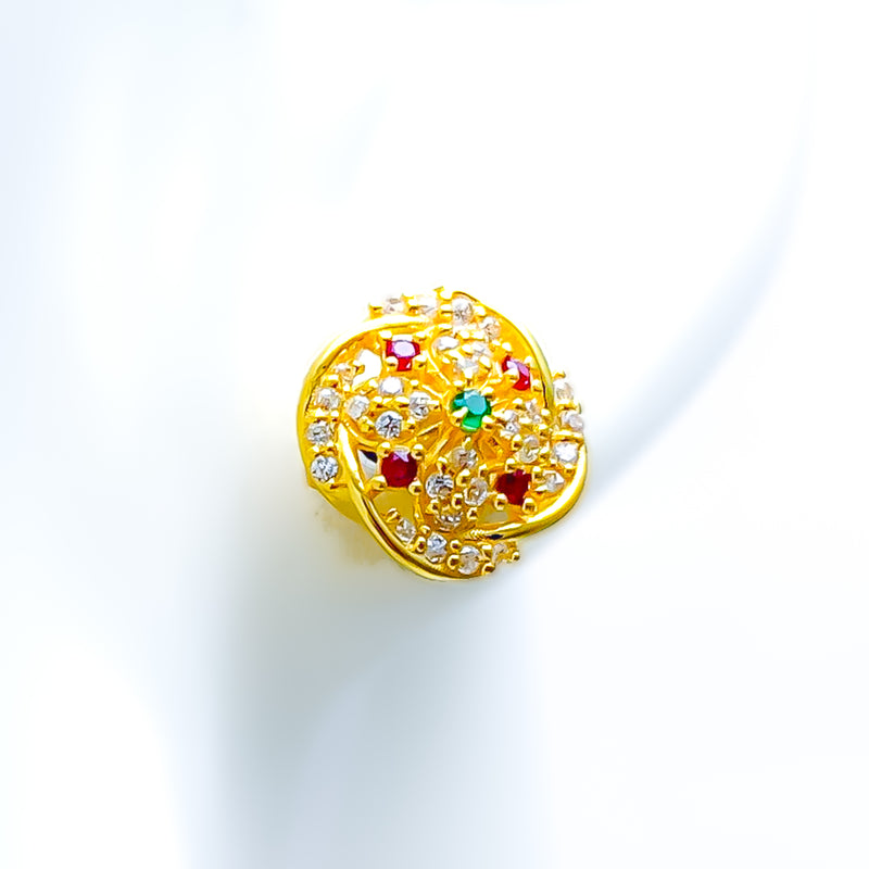 decorative-chic-22k-gold-cz-earrings