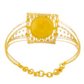 Delightful Square 21K Gold Bangle Bracelet