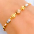 Modern Faceted Orb 22k Gold Bracelet