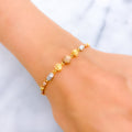 Modern Faceted Orb 22k Gold Bracelet