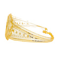 Geometric Blooming 21K Gold Bangle Bracelet