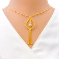 Opulent Gleaming Drop 5-Piece 21k Gold Necklace Set 