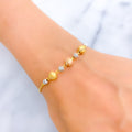 Smooth Finish Orb Chain 22k Gold Bracelet