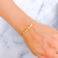 Rose Gold Long Orb 22k Gold Bracelet