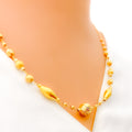 Noble Classic Radiant 5-Piece 21k Gold Necklace Set 