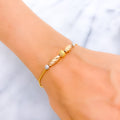 Rose Gold Long Orb 22k Gold Bracelet