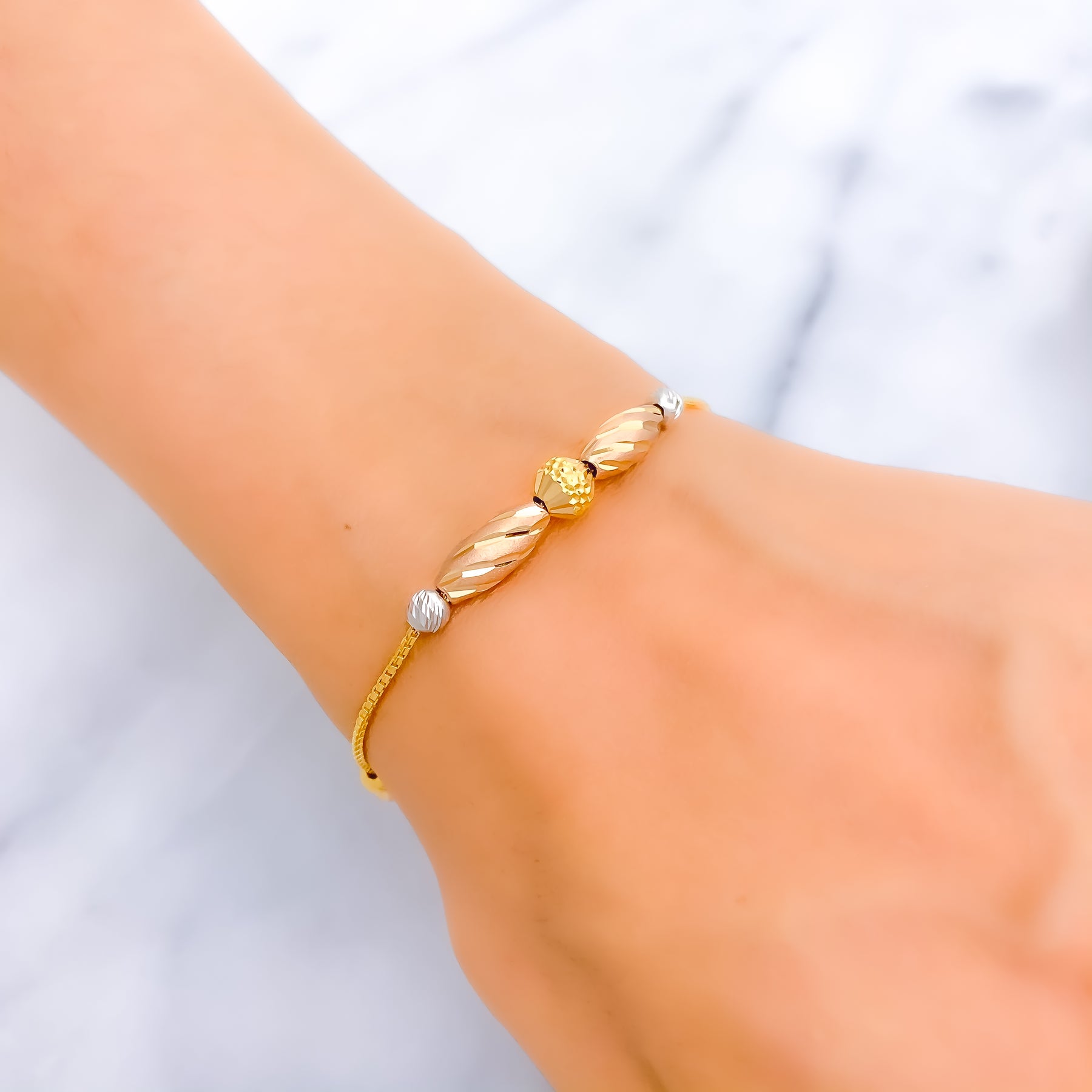 Diamond Baguette Gold Long Link ID Bracelet | LUIS MORAIS