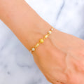 Multi-Colored Dainty Orb 22k Gold Bracelet