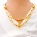 Regal Gleaming Two Lara 5-Piece 21k Gold Necklace Set 