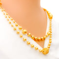 Regal Gleaming Two Lara 5-Piece 21k Gold Necklace Set 