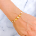 Posh Engraved Orb 22k Gold Bracelet