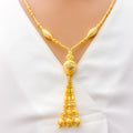 Luminous Dangling Orb 3-Piece 21k Gold Necklace Set 