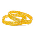 Radiant Reflective 22k Gold Bangles