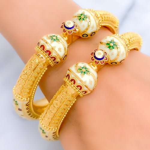 ethereal-multi-color-22k-gold-pipe-bangles