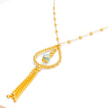 Opulent Gleaming Drop 5-Piece 21k Gold Necklace Set