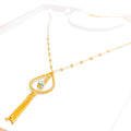 Opulent Gleaming Drop 5-Piece 21k Gold Necklace Set