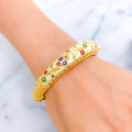 Ethereal Multi-Color 22k Gold Pipe Bangles