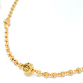 Shimmering Wavy 22k Gold Long Orb Chain - 26"