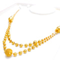 Regal Gleaming Two Lara 5-Piece 21k Gold Necklace Set