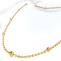 Shimmering Wavy 22k Gold Long Orb Chain - 26"