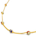Colorful Meena 22k Gold Long Chain - 26"