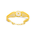 Decorative Netted Spiral 22k Gold Bangle Bracelet 