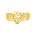 Dynamic Orb Heart 22k Gold Bangle Bracelet 