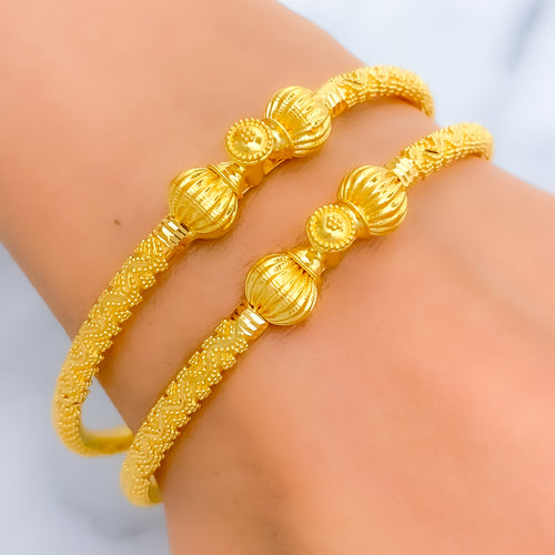 vibrant-etched-22k-gold-pipe-bangles
