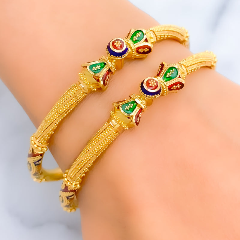 striking-meenakari-22k-gold-pipe-bangles