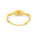 Mesmerizing Floral Net 22k Gold Bangle Bracelet 