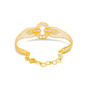 Unique Captivating 22k Gold Leaf Bangle Bracelet 
