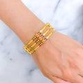 magnificent-multi-color-22k-gold-pipe-bangle