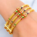 magnificent-multi-color-22k-gold-pipe-bangle