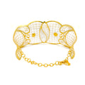 Stylish Grandiose 21K Gold Mesh Bangle Bracelet 