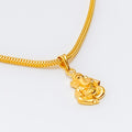 Graceful 22k Gold Ganesh Pendant