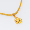 Textured 22k Gold Ganesh Pendant