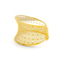 Graceful Contemporary Net 21K Gold Bangle Bracelet 