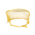 Graceful Contemporary Net 21K Gold Bangle Bracelet 