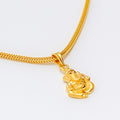 Radiant Reflective 22k Gold Ganesh Pendant
