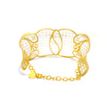 Imperial Netted Marquise 21K Gold Bangle Bracelet 