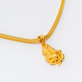 Poised 22k Gold Ganesh Pendant