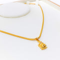 Graceful 22k Gold Ganesh Pendant