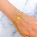 Delicate Daisy 22K Gold Bracelet